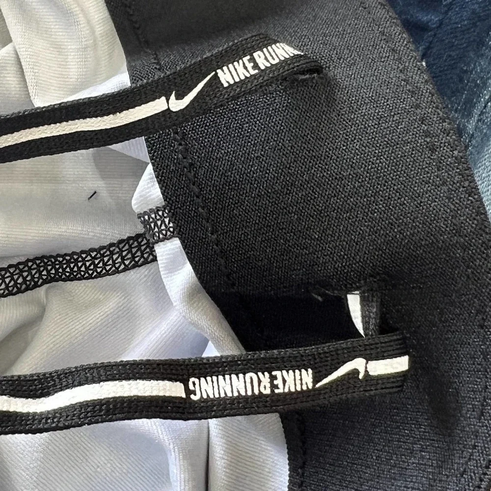 Nike Dri-FIT Running Camo Crop Leggings Black Gray White Women's Small